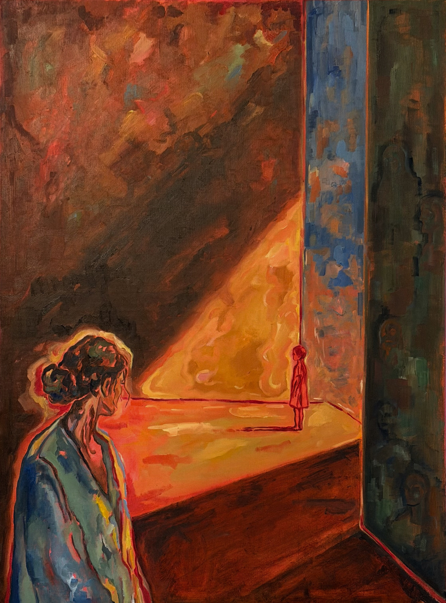 Look Back at the Kid — Oil on canvas by Lama