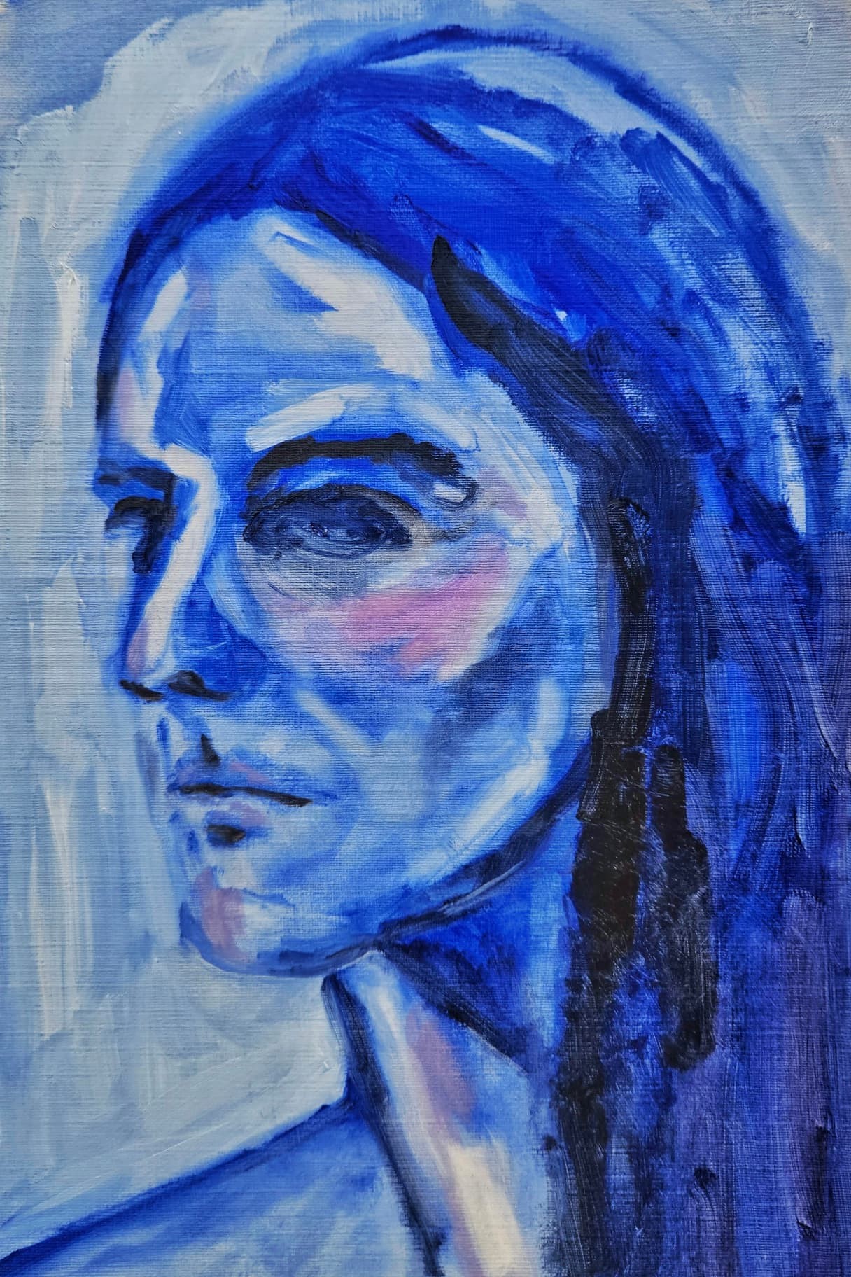 Blues — Oil on linen by Lama