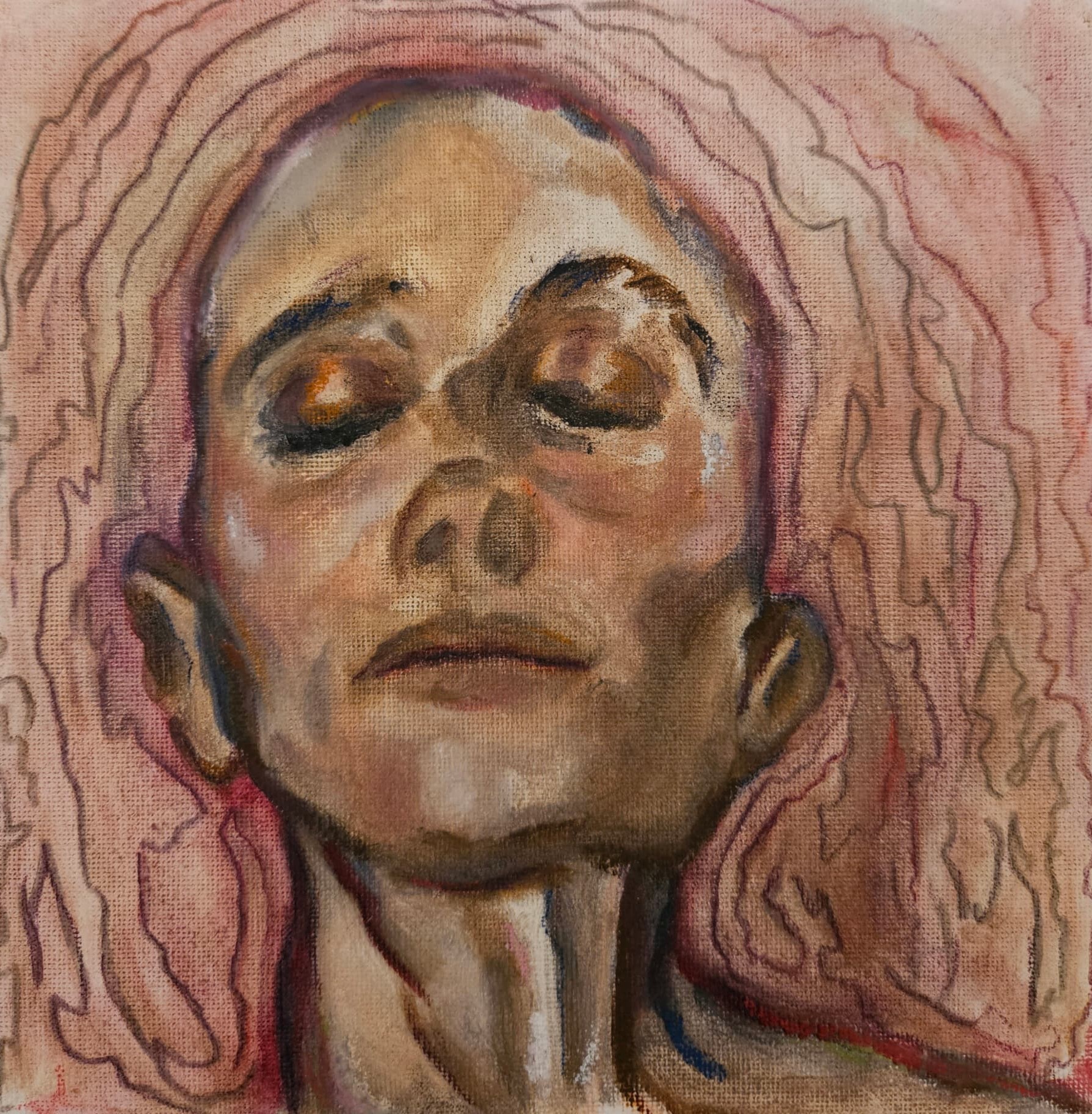 Did You Feel It Too? — Oil and pencil on canvas by Lama